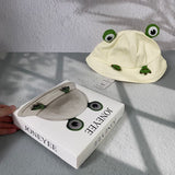 JONEYEE Frog Bucket Hat Cute Fisherman Hat Frog Bucket Sun Protection Cap Wide Brim Fisherman Hat for Men Women