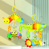 NAKIMO Baby Car Seat Toys Activity Stroller Toy Hanging Plush Toys for Boys Girls 0 3 6 9 10 12 Months, Baby Shower Thank You Gifts