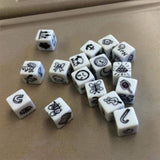 NAKIMO 48 PCS 16MM Blank White Dice for Board Games, DIY, Fun, and Teaching