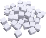 NAKIMO 48 PCS 16MM Blank White Dice for Board Games, DIY, Fun, and Teaching