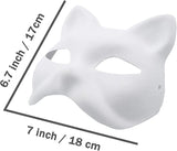 NAKIMO Fox Mask DIY Paintable Cosplay Accessories Mask for Party Masquerade Costume Halloween, Pack of 5