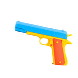 NAKIMO Toy Gun, Soft Bullet Gun Classic Colt Toy Gun 10 Colorful Soft Bullets Ejecting Magazine Slide Action Barrel, Shooting Game Prop for Party, Halloween, Stocking Filler