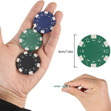 NAKIMO 100 Pcs Poker Chips, 11.5 Gram Poker Chips Set for Card Board Game Texas Holdem