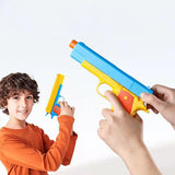 NAKIMO Toy Gun, Soft Bullet Gun Classic Colt Toy Gun 10 Colorful Soft Bullets Ejecting Magazine Slide Action Barrel, Shooting Game Prop for Party, Halloween, Stocking Filler