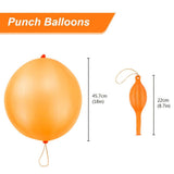 NAKIMO 12Pcs Punch Balloons with Rubber Band Handle Party Favors for Birthday Party Weddings