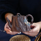 Magicaleast Chinese Zisha Teapot, Yixing Purple Clay Personal Handmade Teapot, Yin Xing Shu Zhuang Hu