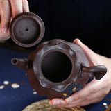 Magicaleast Chinese Zisha Teapot, Yixing Purple Clay Personal Handmade Teapot, Yin Xing Shu Zhuang Hu