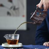 Magicaleast Chinese Zisha Teapot, Yixing Purple Clay Personal Handmade Teapot, Yin Xing Shu Zhuang Hu