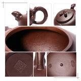 Magicaleast Chinese Zisha Teapot, Yixing Purple Clay Personal Handmade Teapot,Yin Xing Hu
