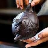 Magicaleast Chinese Zisha Teapot, Yixing Purple Clay Personal Handmade Teapot, Yu Hua Long