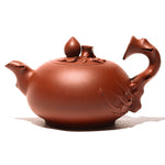 Magicaleast Chinese Zisha Teapot, Yixing Purple Clay Personal Handmade Teapot, Shou Tao