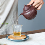 Magicaleast Chinese Zisha Teapot, Yixing Purple Clay Personal Handmade Teapot, Lian Zi