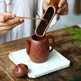 Magicaleast Chinese Zisha Teapot, Yixing Purple Clay Personal Handmade Teapot,Jin Xiu Shan He