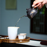 Magicaleast Chinese Zisha Teapot, Yixing Purple Clay Personal Handmade Teapot, Tan Ran Si Fang