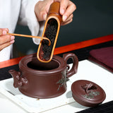 Magicaleast Chinese Zisha Teapot, Yixing Purple Clay Personal Handmade Teapot, Xin Yun Ning Xiang