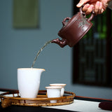Magicaleast Chinese Zisha Teapot, Yixing Purple Clay Personal Handmade Teapot, Xin Yun Ning Xiang