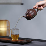 Magicaleast Chinese Zisha Teapot, Yixing Purple Clay Personal Handmade Teapot, Yi Pin Qing Lian