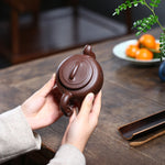 Magicaleast Chinese Zisha Teapot, Yixing Purple Clay Personal Handmade Teapot, GU Yun