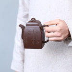 Magicaleast Chinese Zisha Teapot, Yixing Purple Clay Personal Handmade Teapot, Han Fang