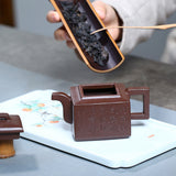 Magicaleast Chinese Zisha Teapot, Yixing Purple Clay Personal Handmade Teapot, Ya Ming Si Fang