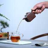 Magicaleast Chinese Zisha Teapot, Yixing Purple Clay Personal Handmade Teapot, Ya Ming Si Fang
