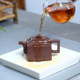 Magicaleast Chinese Zisha Teapot, Yixing Purple Clay Personal Handmade Teapot, Ya Ming Si Fang