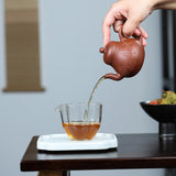 Magicaleast Chinese Zisha Teapot, Yixing Purple Clay Personal Handmade Teapot, Si Ting