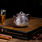 Magicaleast Chinese Zisha Teapot, Yixing Purple Clay Personal Handmade Teapot, Shan Jing Gao Shi Piao