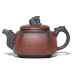 Magicaleast Chinese Zisha Teapot, Yixing Purple Clay Personal Handmade Teapot, Jiao Ni Si Fang Long Zun