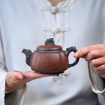 Magicaleast Chinese Zisha Teapot, Yixing Purple Clay Personal Handmade Teapot, Jiao Ni Si Fang Long Zun