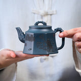 Magicaleast Chinese Zisha Teapot, Yixing Purple Clay Personal Handmade Teapot, Ba Fang Long Quan