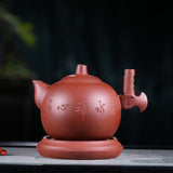 Magicaleast Chinese Zisha Teapot, Yixing Purple Clay Personal Handmade Teapot, Kai Tian Pi Di