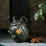 Magicaleast Chinese Zisha Teapot, Yixing Purple Clay Personal Handmade Teapot, Fu Lu