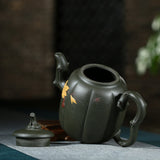 Magicaleast Chinese Zisha Teapot, Yixing Purple Clay Personal Handmade Teapot, Fu Lu