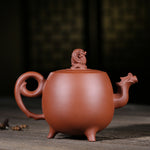 Magicaleast Chinese Zisha Teapot, Yixing Purple Clay Personal Handmade Teapot, Fu Yun Qi Tian