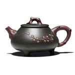 Magicaleast Chinese Zisha Teapot, Yixing Purple Clay Personal Handmade Teapot, Mei Hua Shi Piao