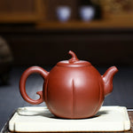 Magicaleast Chinese Zisha Teapot, Yixing Purple Clay Personal Handmade Teapot, Qie Gua