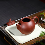 Magicaleast Chinese Zisha Teapot, Yixing Purple Clay Personal Handmade Teapot, Qie Gua