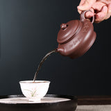 Magicaleast Chinese Zisha Teapot, Yixing Purple Clay Personal Handmade Teapot, Xu Bian