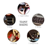 Magicaleast Chinese Zisha Teapot, Yixing Purple Clay Personal Handmade Teapot, Si Ting