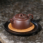 Magicaleast Chinese Zisha Teapot, Yixing Purple Clay Personal Handmade Teapot, Qiu Shuo