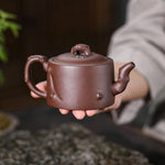 Magicaleast Chinese Zisha Teapot, Yixing Purple Clay Personal Handmade Teapot, Duo Zi Duo Fu